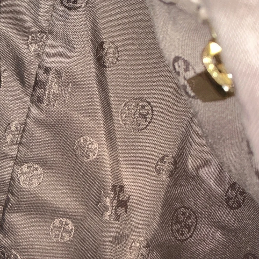 Tory Burch Marion Slouchy Pebble Leather Bag with Chain Straps & Bag Scarf